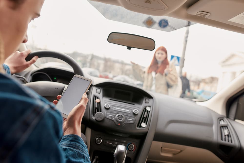 Distracted Driving Causing Pedestrian Accident